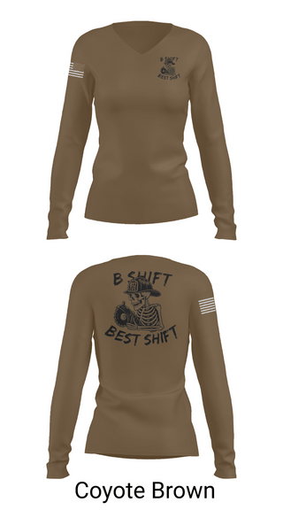 Womens Long Sleeve Vneck Shirt, 812 CES (B shift), Air Force, Teamtime, Team time, sublimation, custom sports apparel, team uniforms, spirit wear, spiritwear, sports uniforms, custom shirts, team store, custom team store, fundraiser sports, apparel fundraiser