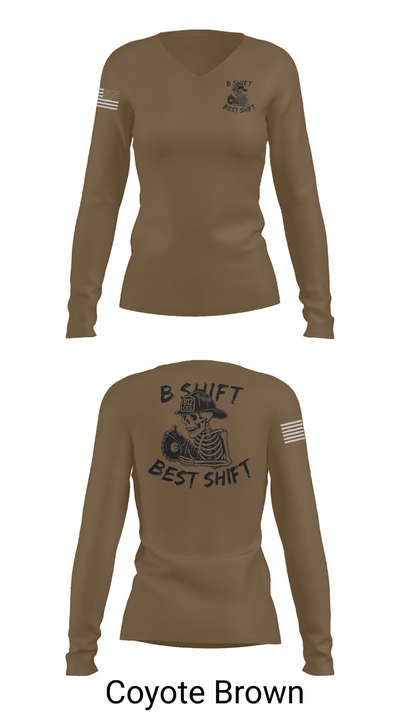 812 CES (B shift) 21761053 Women's Long Sleeve V-neck Shirt - 17