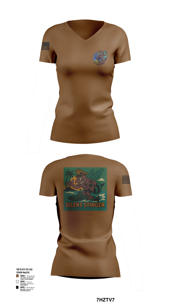 Womens Short Sleeve Vneck Shirt, USS CHARLOTTE SSN 766, Navy, Teamtime, Team time, sublimation, custom sports apparel, team uniforms, spirit wear, spiritwear, sports uniforms, custom shirts, team store, custom team store, fundraiser sports, apparel fundraiser