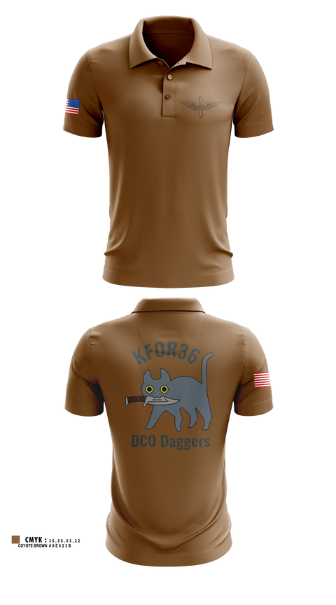 Short Sleeve Performance Polo, DCO Daggers, National Guard, Teamtime, Team time, sublimation, custom sports apparel, team uniforms, spirit wear, spiritwear, sports uniforms, custom shirts, team store, custom team store, fundraiser sports, apparel fundraiser