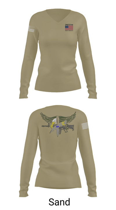 Sikeston Special operations 6321266 Women's Long Sleeve V-neck Shirt - 92