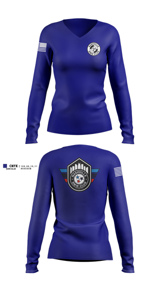 Womens Long Sleeve Vneck Shirt, BMW Club of Nashville, , Teamtime, Team time, sublimation, custom sports apparel, team uniforms, spirit wear, spiritwear, sports uniforms, custom shirts, team store, custom team store, fundraiser sports, apparel fundraiser