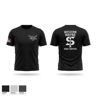 Short Sleeve Performance Shirt, Western Wayne SWAT Snipers, Police, Teamtime, Team time, sublimation, custom sports apparel, team uniforms, spirit wear, spiritwear, sports uniforms, custom shirts, team store, custom team store, fundraiser sports, apparel fundraiser