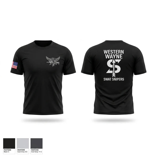 Short Sleeve Performance Shirt, Western Wayne SWAT Snipers, Police, Teamtime, Team time, sublimation, custom sports apparel, team uniforms, spirit wear, spiritwear, sports uniforms, custom shirts, team store, custom team store, fundraiser sports, apparel fundraiser