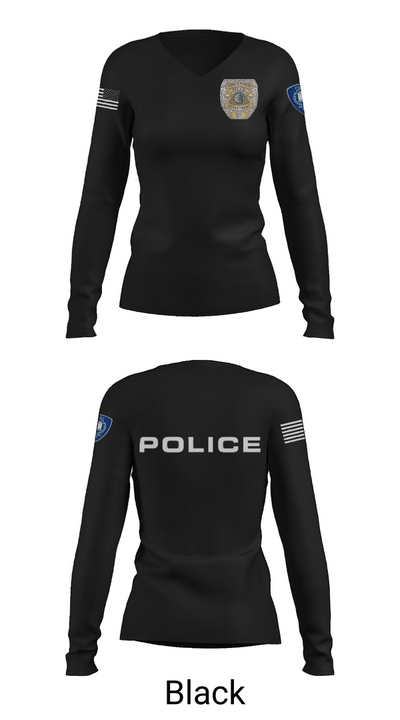 Vincennes Police Department 76255219 Women's Long Sleeve V-neck Shirt - 35