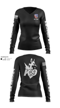 Anniston Police Department K9 Unit 48223087 Women's Long Sleeve V-neck Shirt - 21