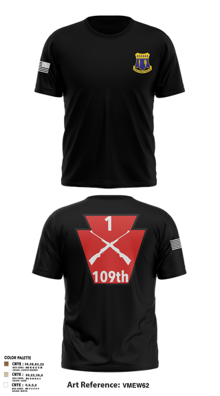 Old School Cotton Feel Shirt, A co 1/109, National Guard, Teamtime, Team time, sublimation, custom sports apparel, team uniforms, spirit wear, spiritwear, sports uniforms, custom shirts, team store, custom team store, fundraiser sports, apparel fundraiser