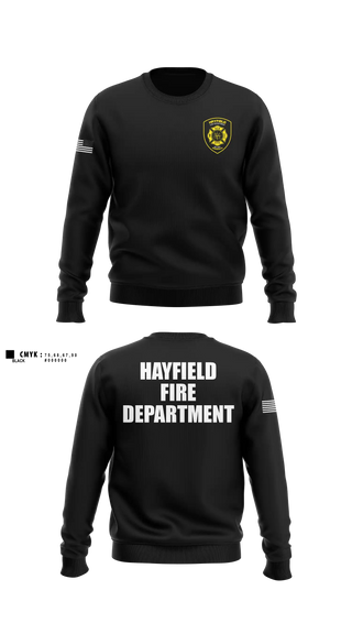 Crew Neck Sweatshirt, Hayfield Fire, Fire Department, Teamtime, Team time, sublimation, custom sports apparel, team uniforms, spirit wear, spiritwear, sports uniforms, custom shirts, team store, custom team store, fundraiser sports, apparel fundraiser