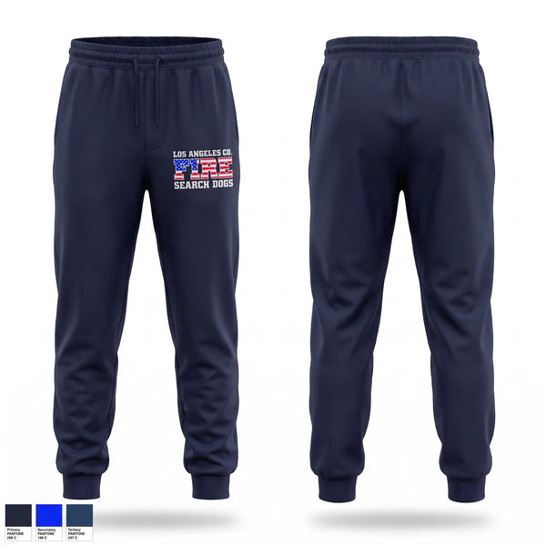 Sweatpants, La County Fire Search Dogs, Fire Department, Teamtime, Team time, sublimation, custom sports apparel, team uniforms, spirit wear, spiritwear, sports uniforms, custom shirts, team store, custom team store, fundraiser sports, apparel fundraiser