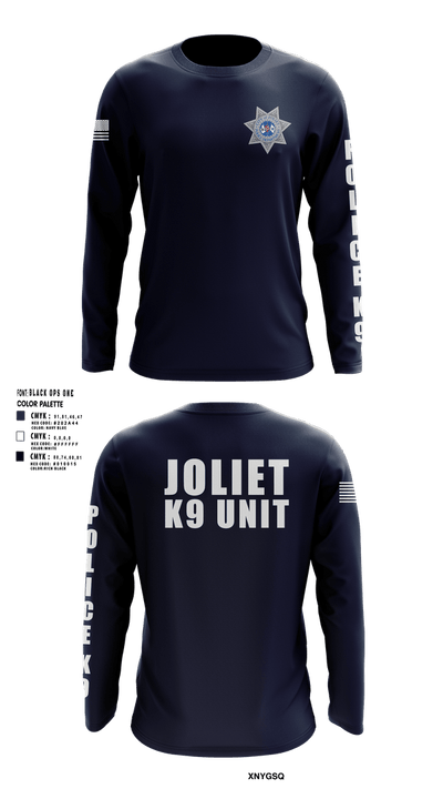 Joliet Police K-9 Unit 79217416 Long Sleeve Performance Shirt 6