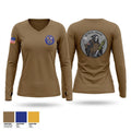 1/160th HHC MORTARS Women's Long Sleeve V-neck Shirt - 1