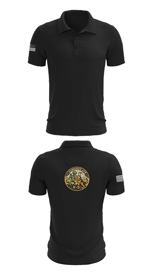 Short Sleeve Performance Polo, 412th Military Working Dog, Air Force, Teamtime, Team time, sublimation, custom sports apparel, team uniforms, spirit wear, spiritwear, sports uniforms, custom shirts, team store, custom team store, fundraiser sports, apparel fundraiser