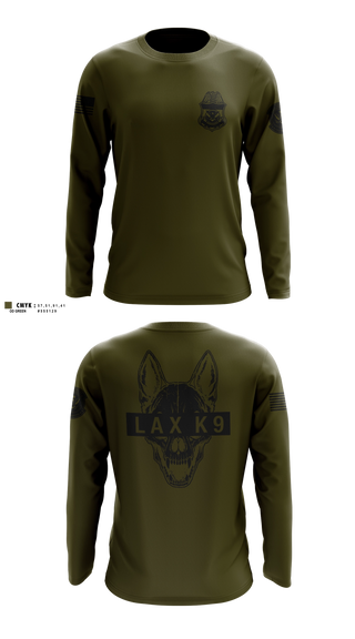 Long Sleeve Performance Shirt, LAX Canine Enforcement Officer, Police, Teamtime, Team time, sublimation, custom sports apparel, team uniforms, spirit wear, spiritwear, sports uniforms, custom shirts, team store, custom team store, fundraiser sports, apparel fundraiser