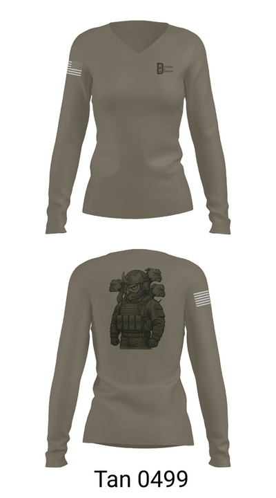 Deployment & Distribution Flight 11533271 Women's Long Sleeve V-neck Shirt - 77