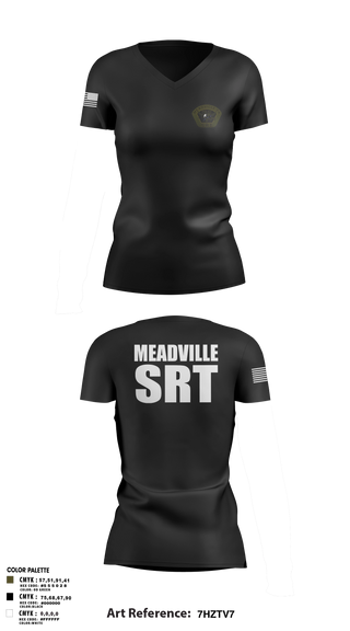 Womens Short Sleeve Vneck Shirt, Meadville SRT, Police, Teamtime, Team time, sublimation, custom sports apparel, team uniforms, spirit wear, spiritwear, sports uniforms, custom shirts, team store, custom team store, fundraiser sports, apparel fundraiser