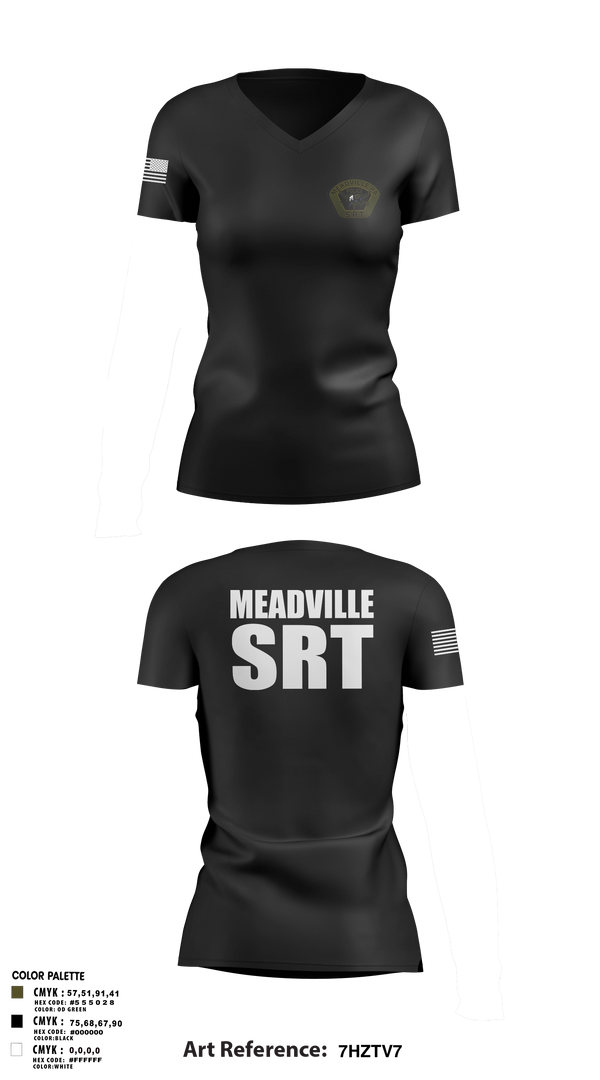 Womens Short Sleeve Vneck Shirt, Meadville SRT, Police, Teamtime, Team time, sublimation, custom sports apparel, team uniforms, spirit wear, spiritwear, sports uniforms, custom shirts, team store, custom team store, fundraiser sports, apparel fundraiser