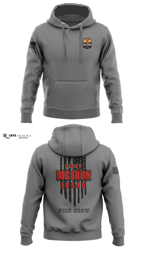 Hoodie, Big Iron, Fire Department, Teamtime, Team time, sublimation, custom sports apparel, team uniforms, spirit wear, spiritwear, sports uniforms, custom shirts, team store, custom team store, fundraiser sports, apparel fundraiser