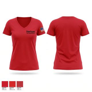 Womens Short Sleeve Vneck Shirt, Horizon fire department, Fire Department, Teamtime, Team time, sublimation, custom sports apparel, team uniforms, spirit wear, spiritwear, sports uniforms, custom shirts, team store, custom team store, fundraiser sports, apparel fundraiser