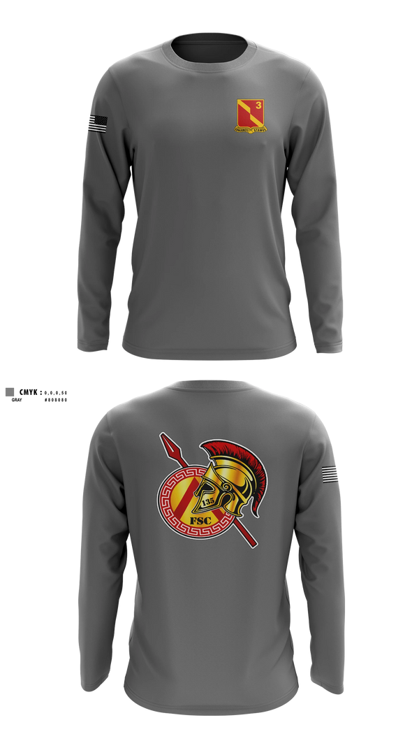 Long Sleeve Performance Shirt, 135th FSC, Army, Teamtime, Team time, sublimation, custom sports apparel, team uniforms, spirit wear, spiritwear, sports uniforms, custom shirts, team store, custom team store, fundraiser sports, apparel fundraiser