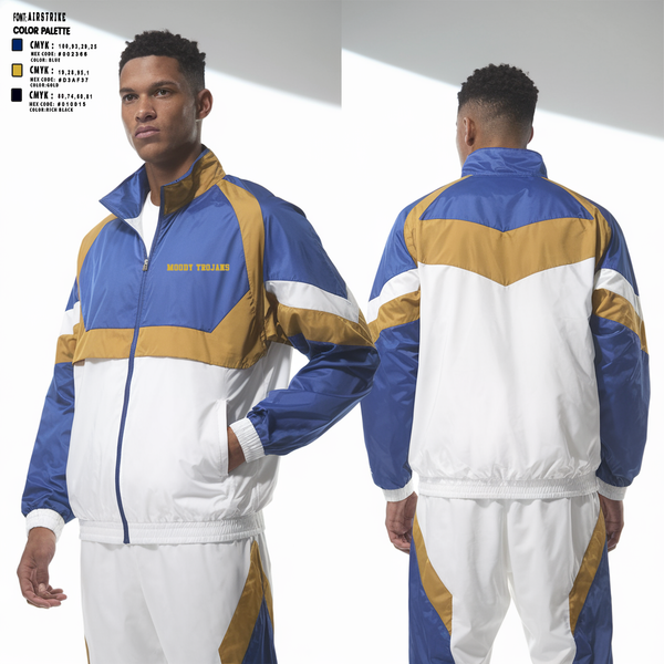 Windbreaker, Moody Trojans, Men's Basketball, Teamtime, Team time, sublimation, custom sports apparel, team uniforms, spirit wear, spiritwear, sports uniforms, custom shirts, team store, custom team store, fundraiser sports, apparel fundraiser