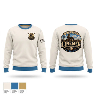 Crew Neck Sweatshirt, Wichita Linemen, Baseball, Teamtime, Team time, sublimation, custom sports apparel, team uniforms, spirit wear, spiritwear, sports uniforms, custom shirts, team store, custom team store, fundraiser sports, apparel fundraiser