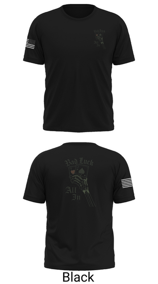 Short Sleeve Performance Shirt, 4th plt bad luck, Army, Teamtime, Team time, sublimation, custom sports apparel, team uniforms, spirit wear, spiritwear, sports uniforms, custom shirts, team store, custom team store, fundraiser sports, apparel fundraiser
