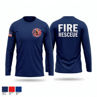 Long Sleeve Performance Shirt, Lawrence-Allison Fire Protection District, Fire Department, Teamtime, Team time, sublimation, custom sports apparel, team uniforms, spirit wear, spiritwear, sports uniforms, custom shirts, team store, custom team store, fundraiser sports, apparel fundraiser