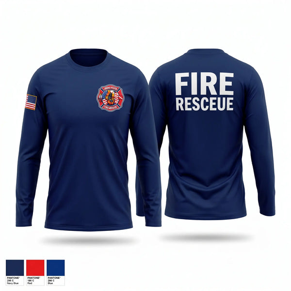 Long Sleeve Performance Shirt, Lawrence-Allison Fire Protection District, Fire Department, Teamtime, Team time, sublimation, custom sports apparel, team uniforms, spirit wear, spiritwear, sports uniforms, custom shirts, team store, custom team store, fundraiser sports, apparel fundraiser