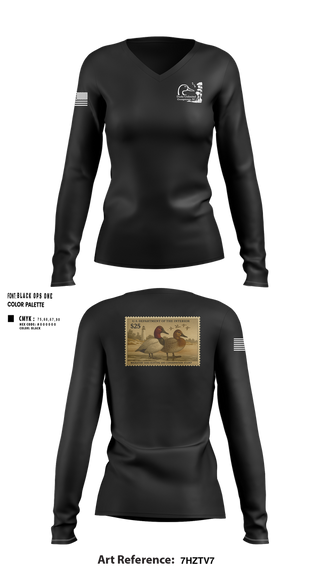 Womens Long Sleeve Vneck Shirt, Ducks Unlimited, , Teamtime, Team time, sublimation, custom sports apparel, team uniforms, spirit wear, spiritwear, sports uniforms, custom shirts, team store, custom team store, fundraiser sports, apparel fundraiser
