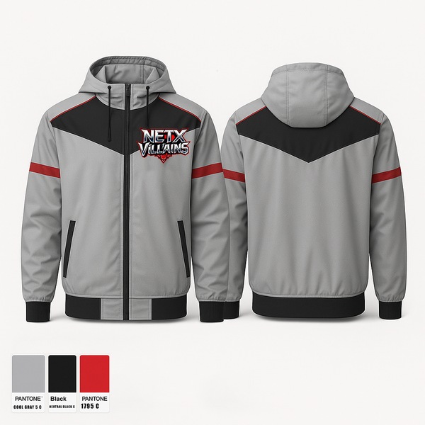 Windbreaker, NETX Villains, Women's Basketball, Teamtime, Team time, sublimation, custom sports apparel, team uniforms, spirit wear, spiritwear, sports uniforms, custom shirts, team store, custom team store, fundraiser sports, apparel fundraiser
