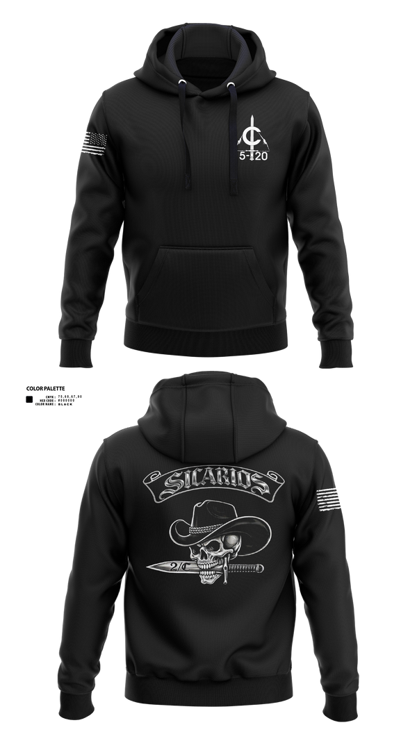 Hoodie, 2/C Sicarios, Army, Teamtime, Team time, sublimation, custom sports apparel, team uniforms, spirit wear, spiritwear, sports uniforms, custom shirts, team store, custom team store, fundraiser sports, apparel fundraiser