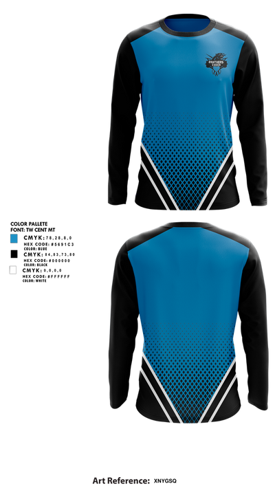 Cramerton Panthers Football and Cheer 89738490 Long Sleeve Performance Shirt 1