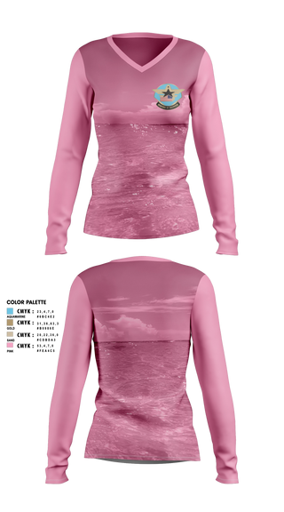 Womens Long Sleeve Vneck Shirt, Aviators of Fastpitch, Softball, Teamtime, Team time, sublimation, custom sports apparel, team uniforms, spirit wear, spiritwear, sports uniforms, custom shirts, team store, custom team store, fundraiser sports, apparel fundraiser