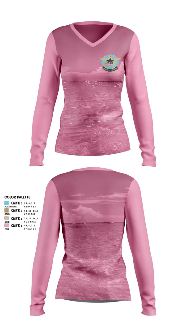 Womens Long Sleeve Vneck Shirt, Aviators of Fastpitch, Softball, Teamtime, Team time, sublimation, custom sports apparel, team uniforms, spirit wear, spiritwear, sports uniforms, custom shirts, team store, custom team store, fundraiser sports, apparel fundraiser