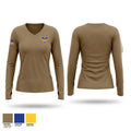 USS CARL VINSON SECURITY Women's Long Sleeve V-neck Shirt - 1