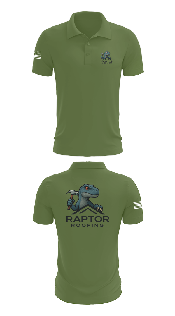 Short Sleeve Performance Polo, Raptor Roofing, , Teamtime, Team time, sublimation, custom sports apparel, team uniforms, spirit wear, spiritwear, sports uniforms, custom shirts, team store, custom team store, fundraiser sports, apparel fundraiser