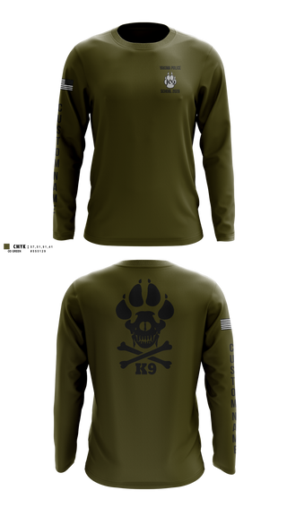 Long Sleeve Performance Shirt, Yakima Police Department K9 School, Police, Teamtime, Team time, sublimation, custom sports apparel, team uniforms, spirit wear, spiritwear, sports uniforms, custom shirts, team store, custom team store, fundraiser sports, apparel fundraiser