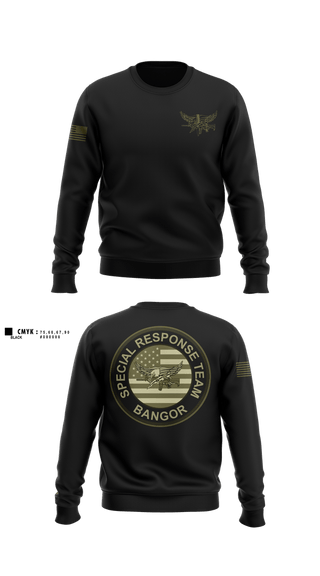 Crew Neck Sweatshirt, Bangor PD SRT, Police, Teamtime, Team time, sublimation, custom sports apparel, team uniforms, spirit wear, spiritwear, sports uniforms, custom shirts, team store, custom team store, fundraiser sports, apparel fundraiser