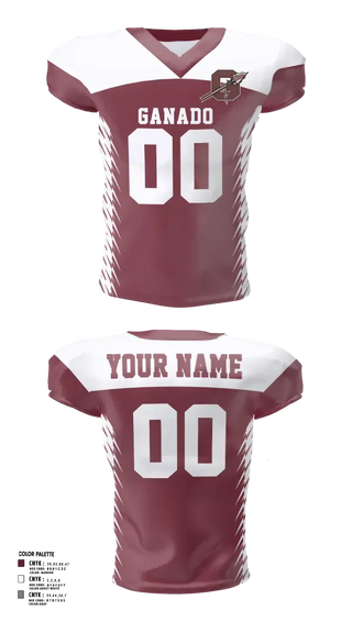 Football Jersey, Ganado, Spirit Store, Teamtime, Team time, sublimation, custom sports apparel, team uniforms, spirit wear, spiritwear, sports uniforms, custom shirts, team store, custom team store, fundraiser sports, apparel fundraiser