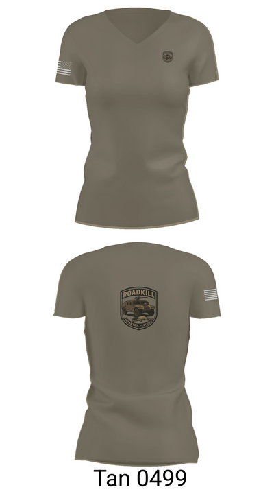 ROADKILL 33867303 Women's Short Sleeve V-neck Shirt - 68