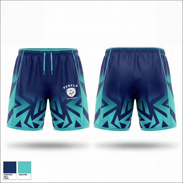 Womens Soccer Shorts, Rebels, Women's Soccer, Teamtime, Team time, sublimation, custom sports apparel, team uniforms, spirit wear, spiritwear, sports uniforms, custom shirts, team store, custom team store, fundraiser sports, apparel fundraiser