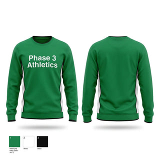 Crew Neck Sweatshirt, Phase 3 Athletics, Track & Field, Teamtime, Team time, sublimation, custom sports apparel, team uniforms, spirit wear, spiritwear, sports uniforms, custom shirts, team store, custom team store, fundraiser sports, apparel fundraiser