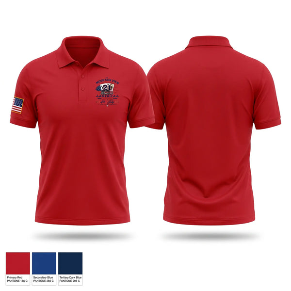 Short Sleeve Performance Polo, Mountain View, Ice Hockey, Teamtime, Team time, sublimation, custom sports apparel, team uniforms, spirit wear, spiritwear, sports uniforms, custom shirts, team store, custom team store, fundraiser sports, apparel fundraiser