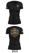 412th CA BN (A) 4166107 Women's Short Sleeve V-neck Shirt - 24