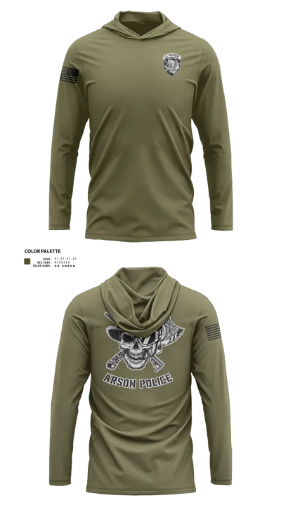 La Marque Arson Police 56104782 Long Sleeve Performance Shirt with hood - 26