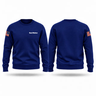 Crew Neck Sweatshirt, San Mateo, Police, Teamtime, Team time, sublimation, custom sports apparel, team uniforms, spirit wear, spiritwear, sports uniforms, custom shirts, team store, custom team store, fundraiser sports, apparel fundraiser