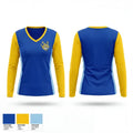Falkville Blue Devils 10229891 Women's Long Sleeve V-neck Shirt - 1