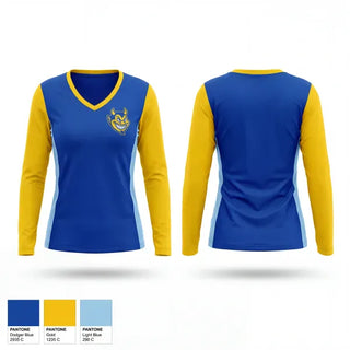 Womens Long Sleeve Vneck Shirt, Falkville Blue Devils, Baseball, Teamtime, Team time, sublimation, custom sports apparel, team uniforms, spirit wear, spiritwear, sports uniforms, custom shirts, team store, custom team store, fundraiser sports, apparel fundraiser