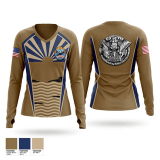 Womens Long Sleeve Vneck Shirt, Tucson, Navy, Teamtime, Team time, sublimation, custom sports apparel, team uniforms, spirit wear, spiritwear, sports uniforms, custom shirts, team store, custom team store, fundraiser sports, apparel fundraiser