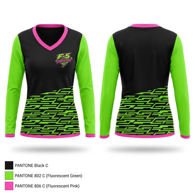 F-5 Totnadoes Women's Long Sleeve V-neck Shirt - 1